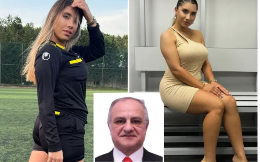 Turkish female referee, 24, and officials chief, 61, 'banned for sex scandal' - as she claims video allegedly proving affair is actually AI