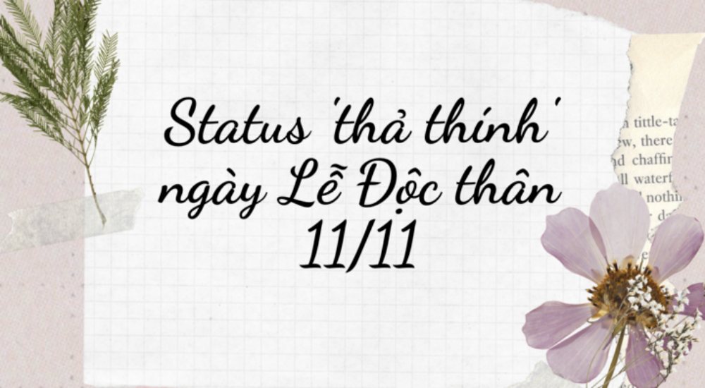 Status "thả thính" hài hước cho Ngày lễ Độc thân 11/11