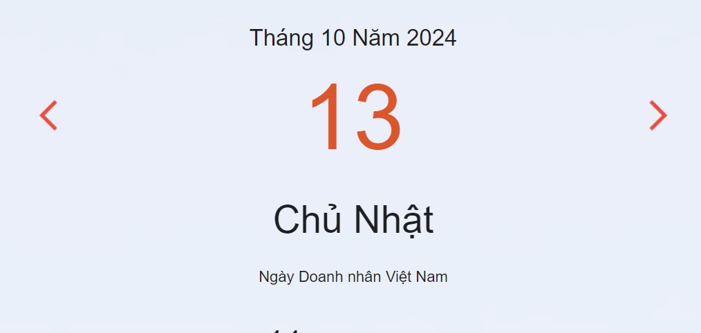 Lịch âm 13/10 - Âm lịch hôm nay 13/10 chính xác - lịch vạn niên ngày 13/10/2024