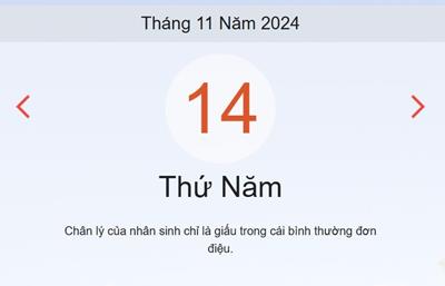 Lịch âm 14/11 - Âm lịch hôm nay 14/11 - lịch vạn niên ngày 14/11/2024